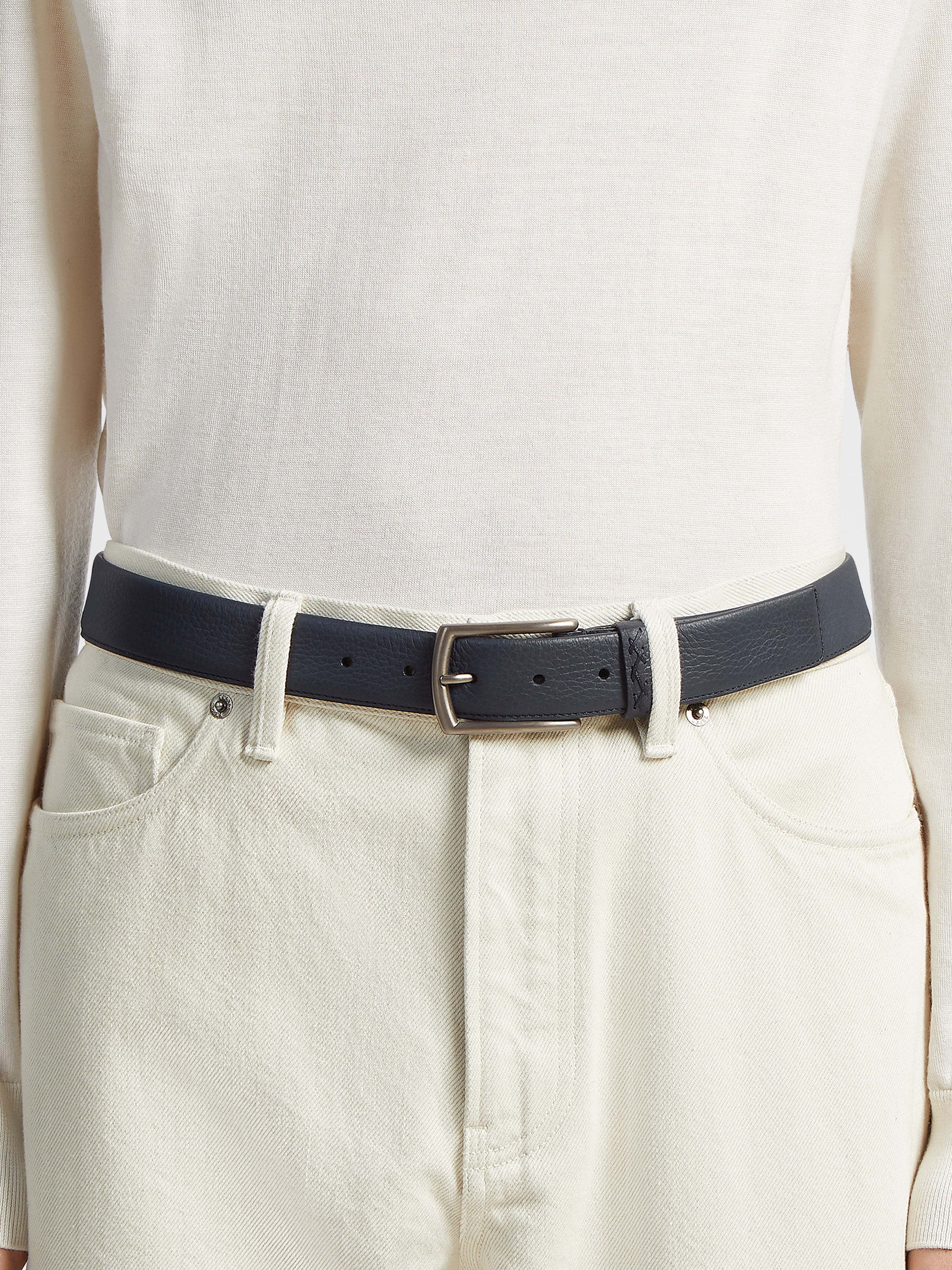 Cinturon en piel Casual Hombre